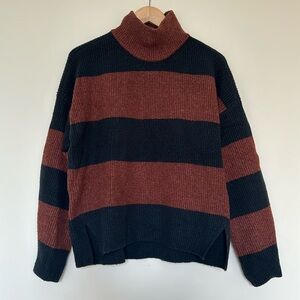 Abercrombie Striped Mock Neck Sweater